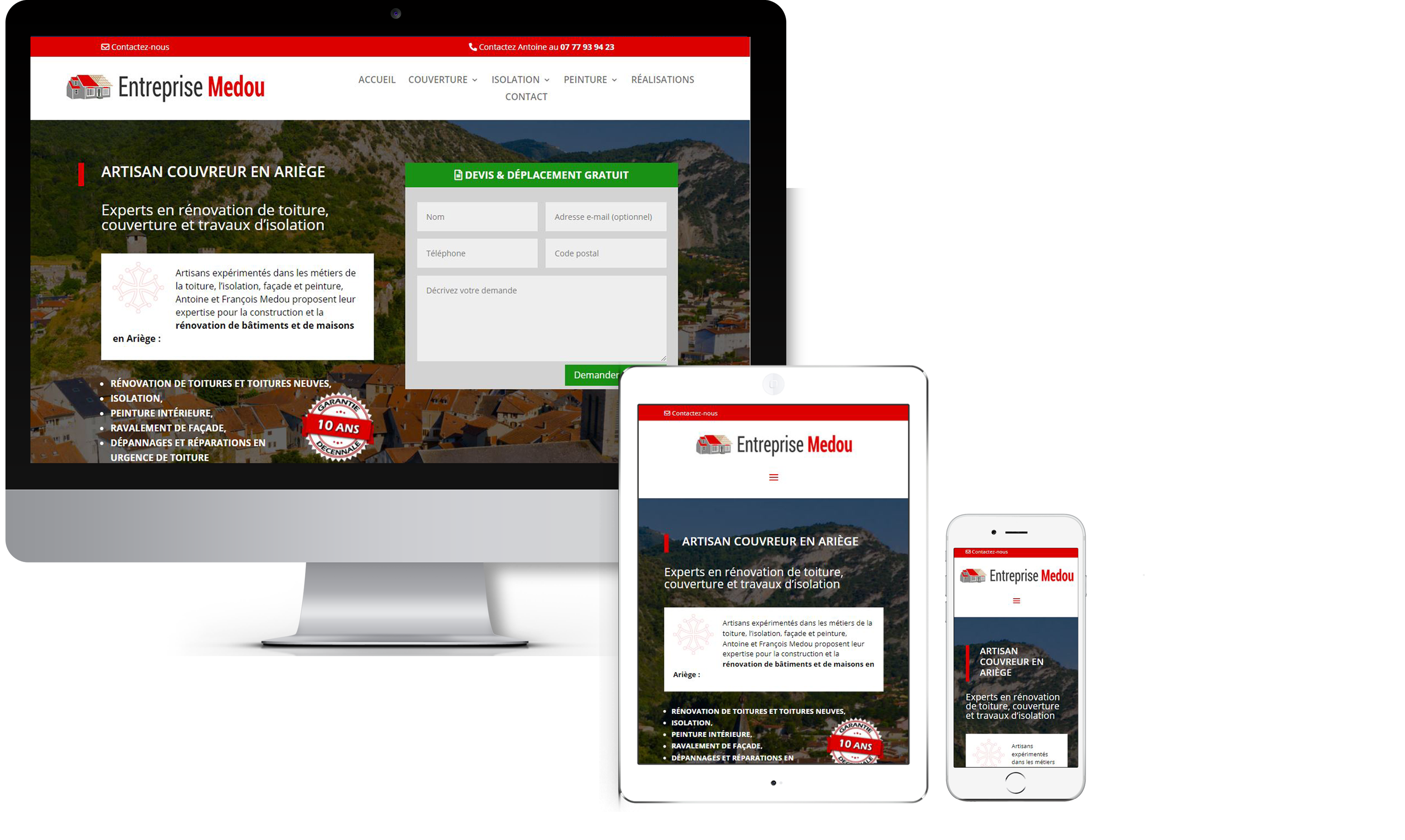 Medou Artisans responsive design