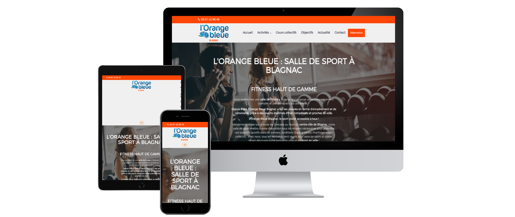 Site Internet L’Orange Bleue Blagnac responsive design