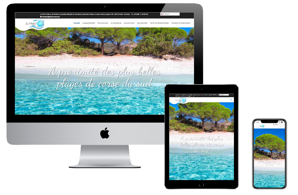 Site Internet La Perle d’Arca responsive design