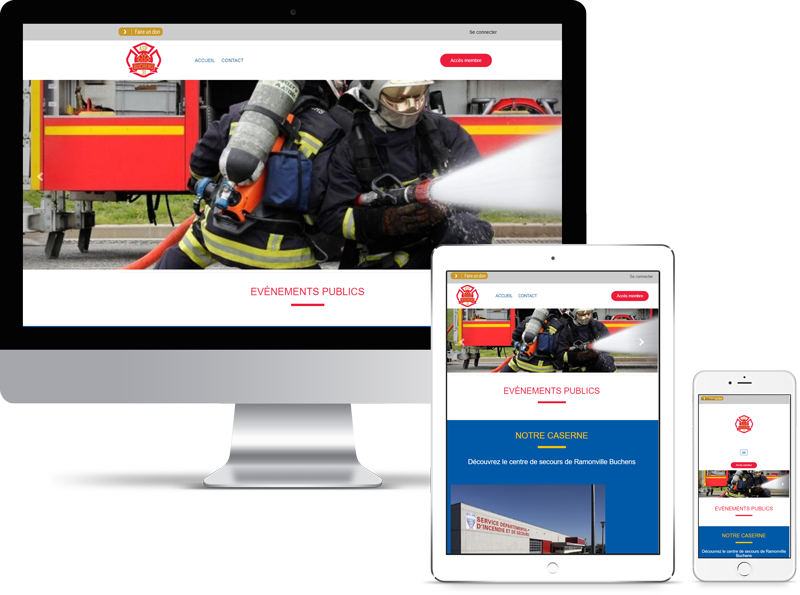 Site Internet Asp Buchens – Pompiers de Ramonville responsive design