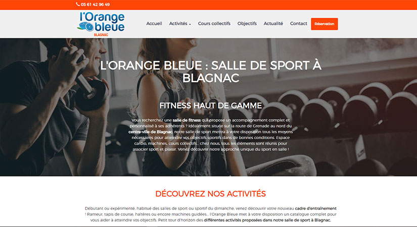 Site Web L'Orange Bleue Blagnac