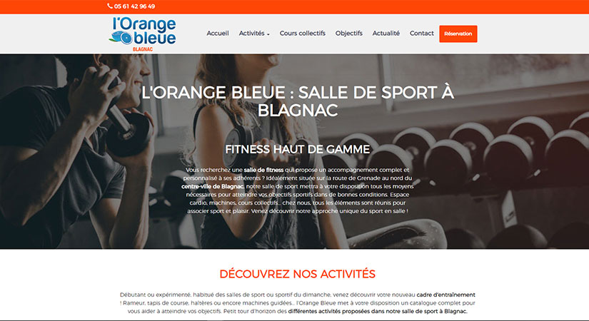 Site web L’Orange Bleue Blagnac