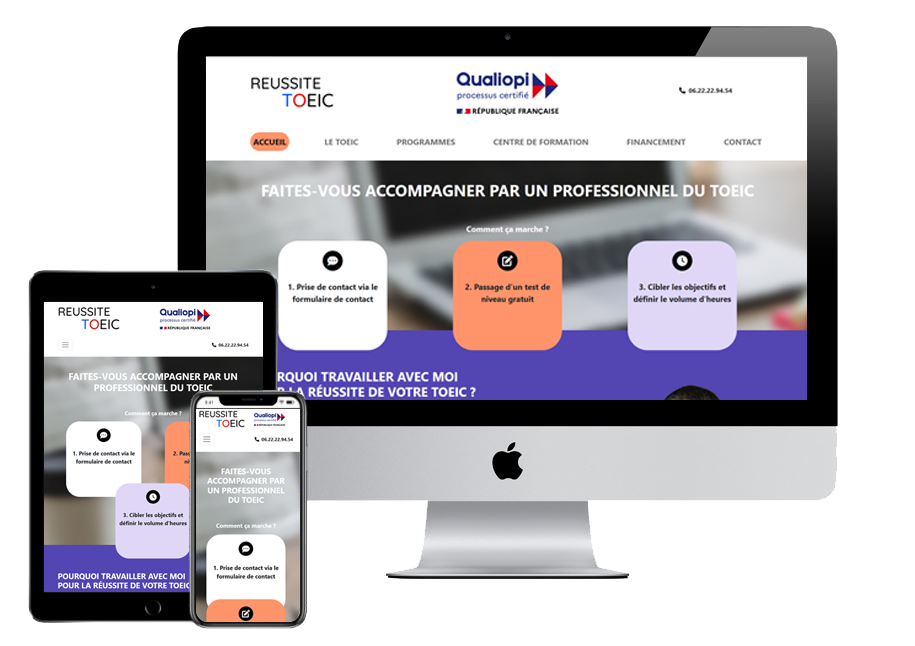 Réussite TOEIC responsive design
