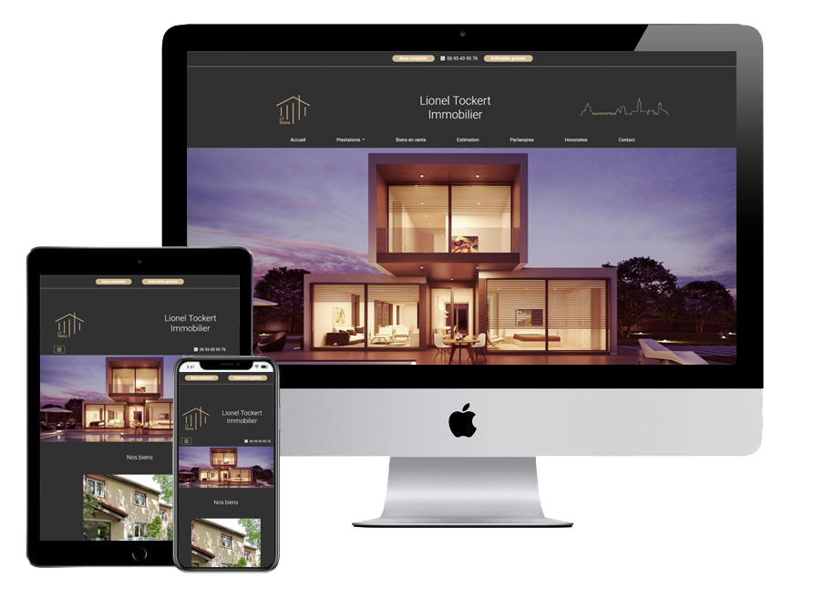 Site Internet Lionel Tockert Immobilier responsive design