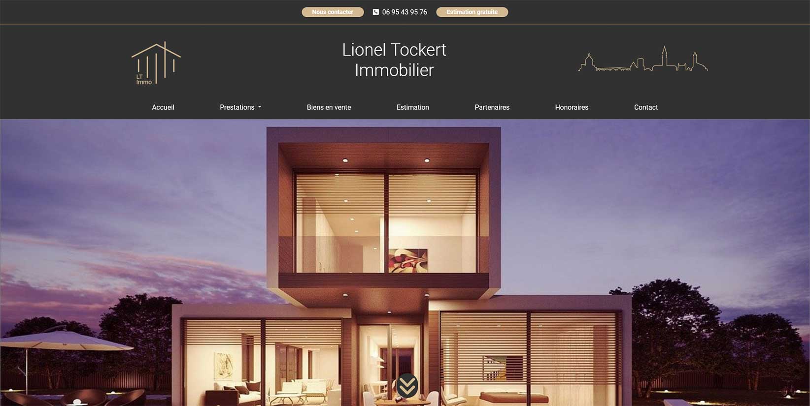 Site web Lionel Tockert Immobilier