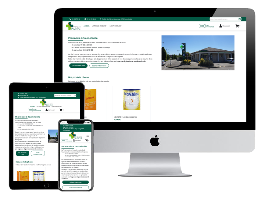 Site Internet Pharmacie de la Paderne responsive design