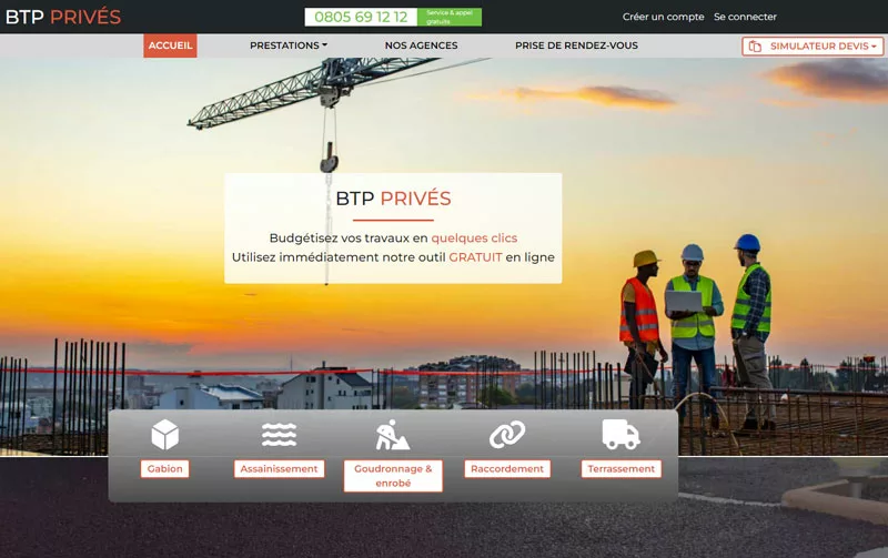 Site web BTP Privés