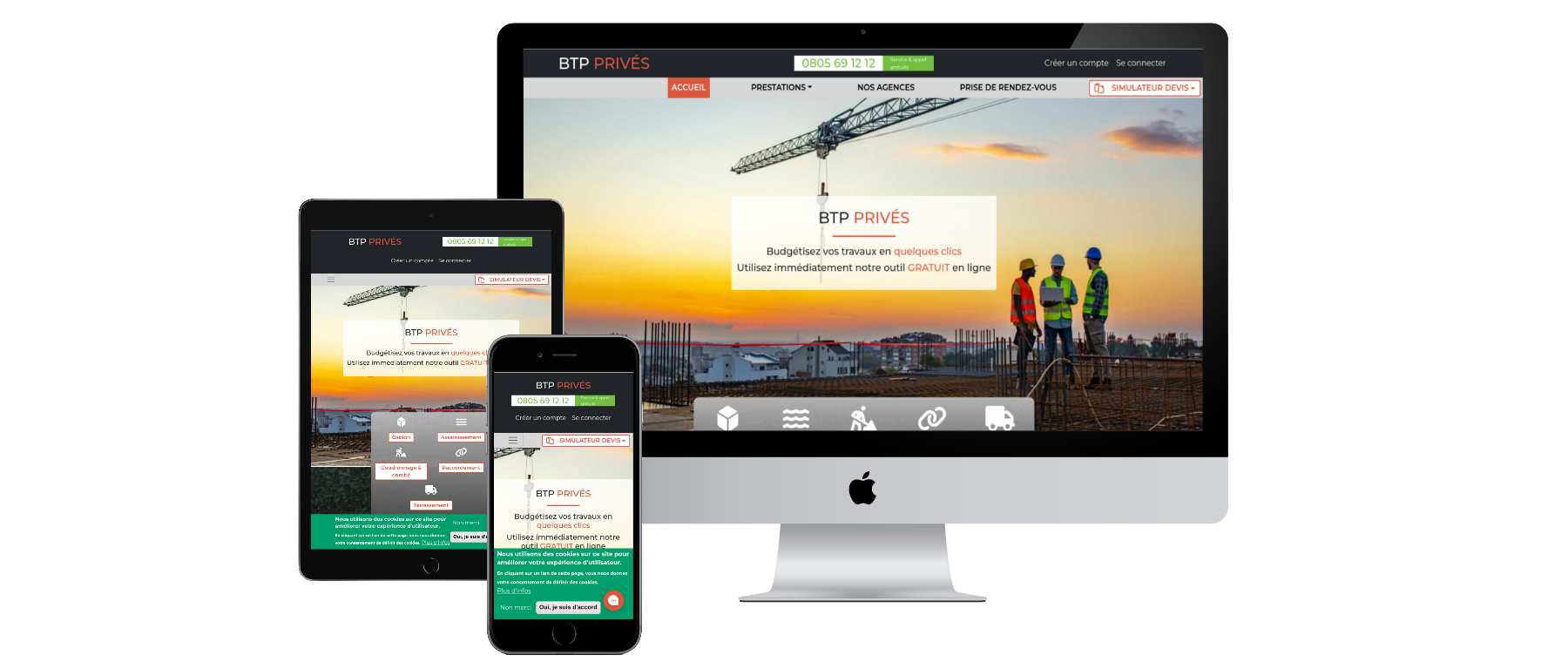 BTP Privés responsive design