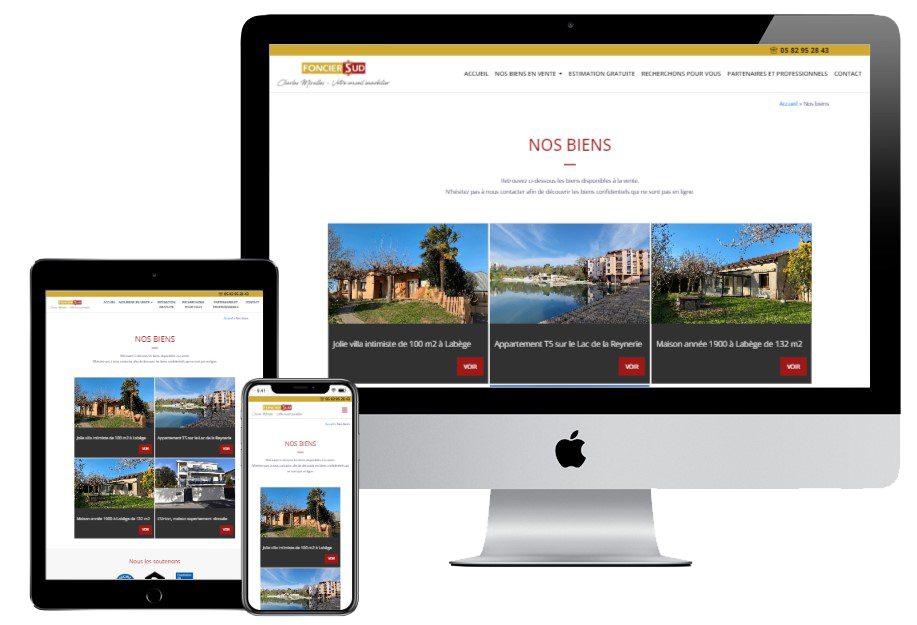 Site Internet Foncier Sud responsive design