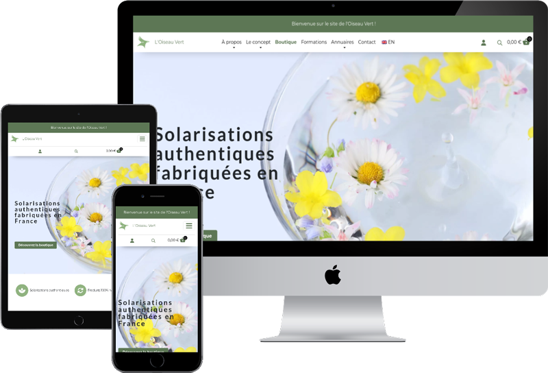 L’Oiseau Vert responsive design